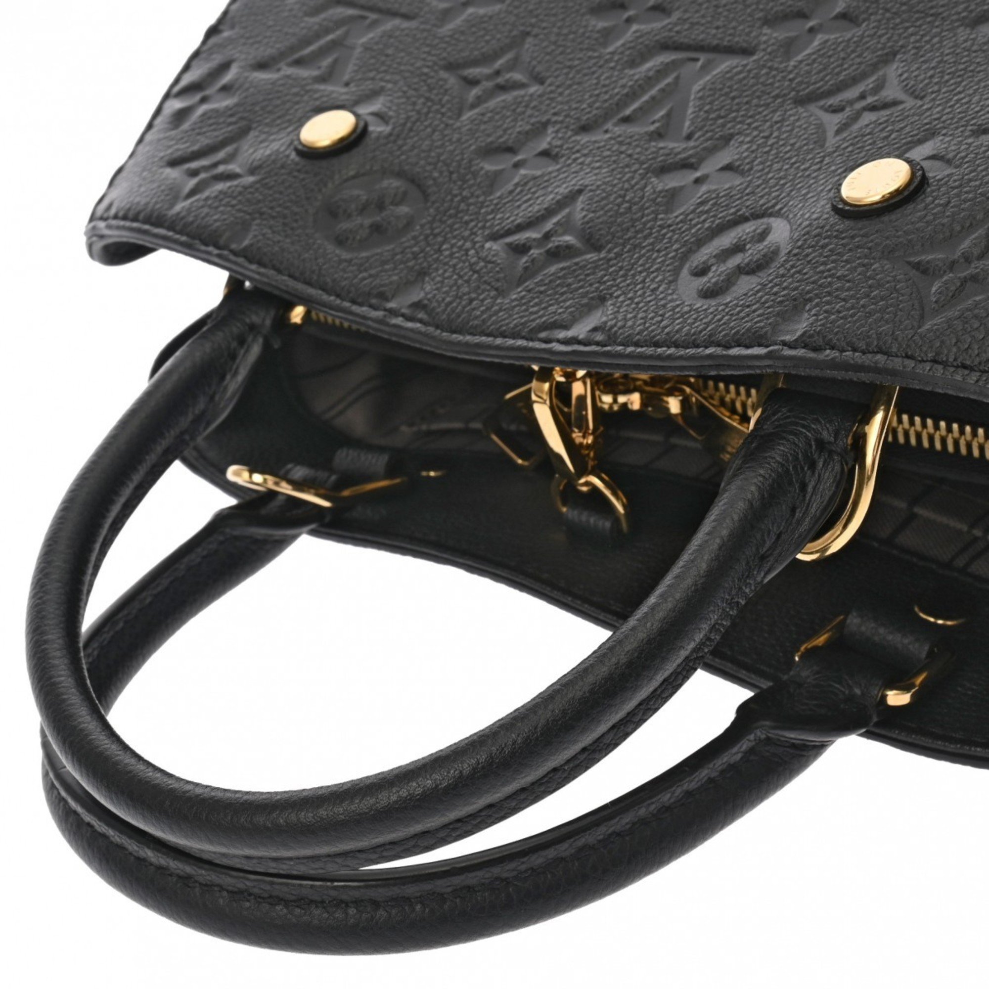 LOUIS VUITTON Louis Vuitton Monogram Empreinte Montaigne BB Noir M41053 Women's Leather Handbag