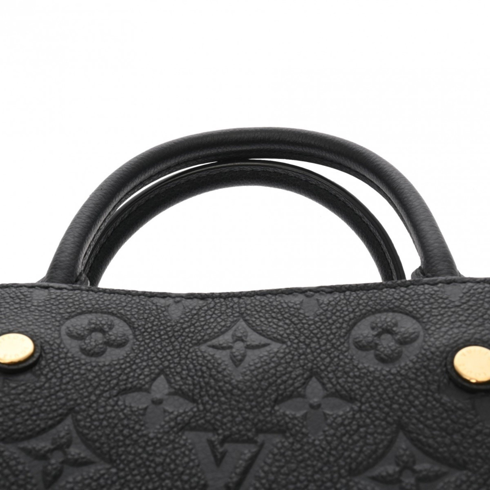 LOUIS VUITTON Louis Vuitton Monogram Empreinte Montaigne BB Noir M41053 Women's Leather Handbag