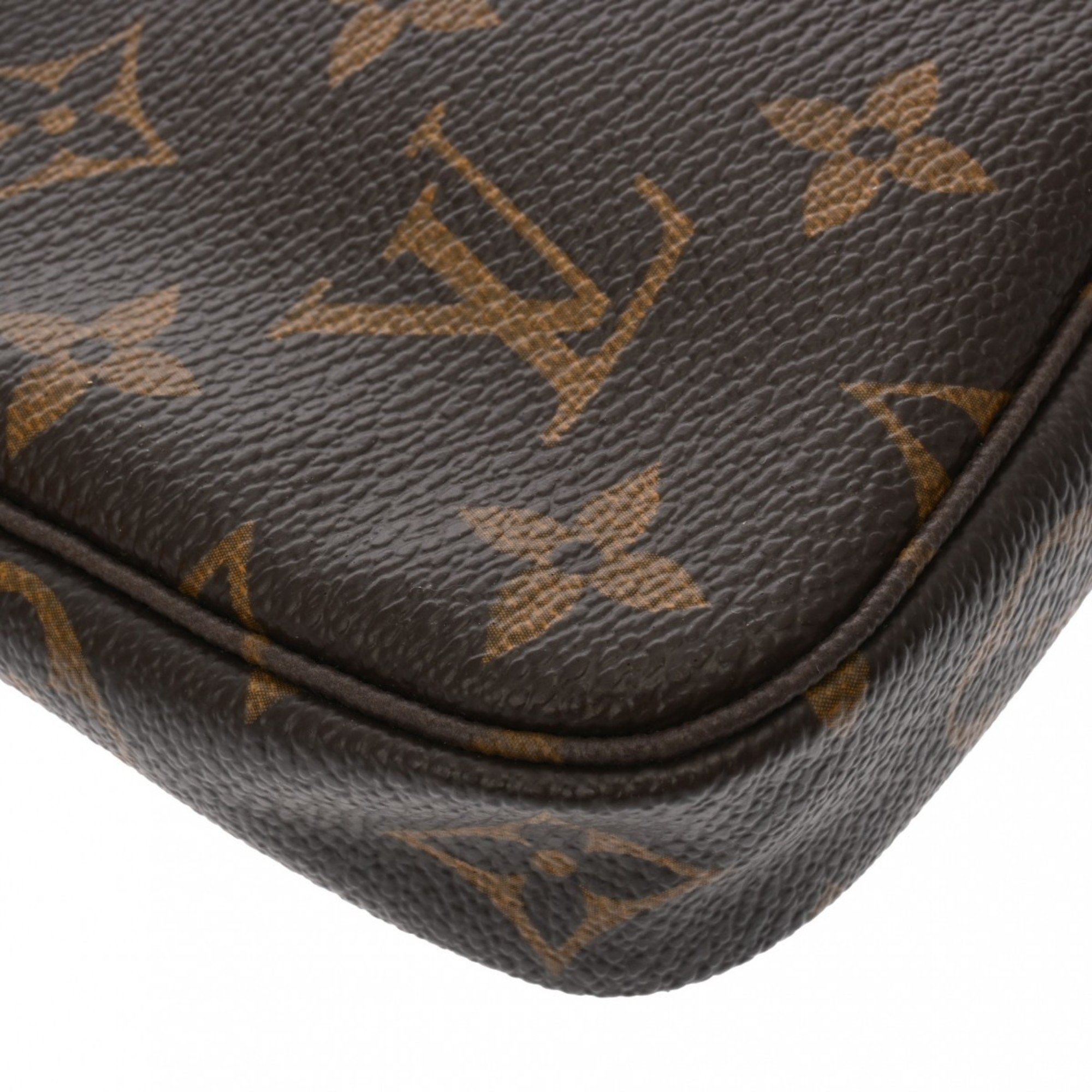 LOUIS VUITTON Louis Vuitton Monogram Pochette Accessoires T&B Brown M60153 Women's Canvas Pouch