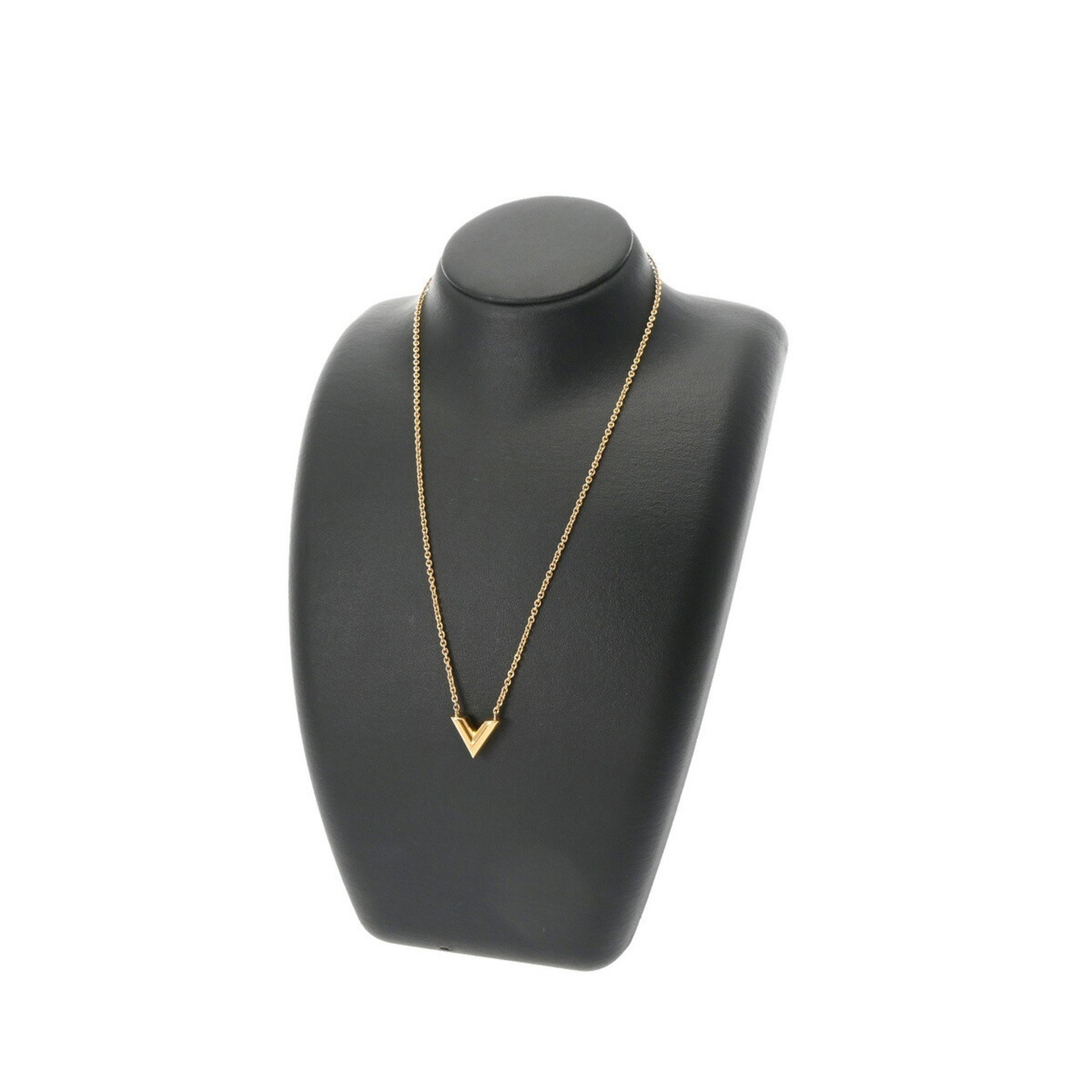 LOUIS VUITTON Essential V M61083 Women's GP Necklace