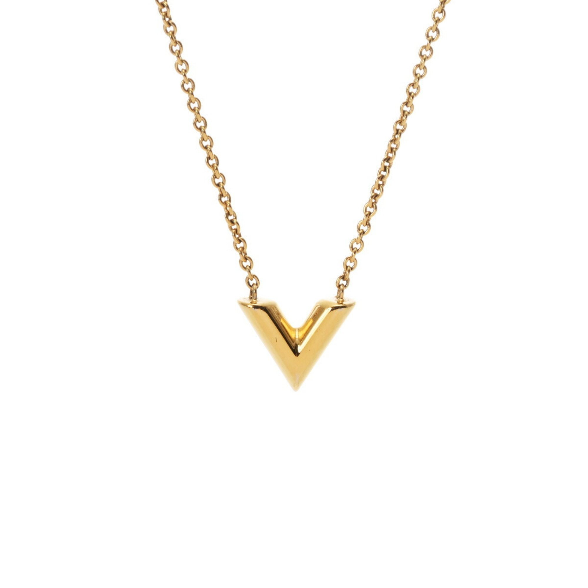 LOUIS VUITTON Essential V M61083 Women's GP Necklace