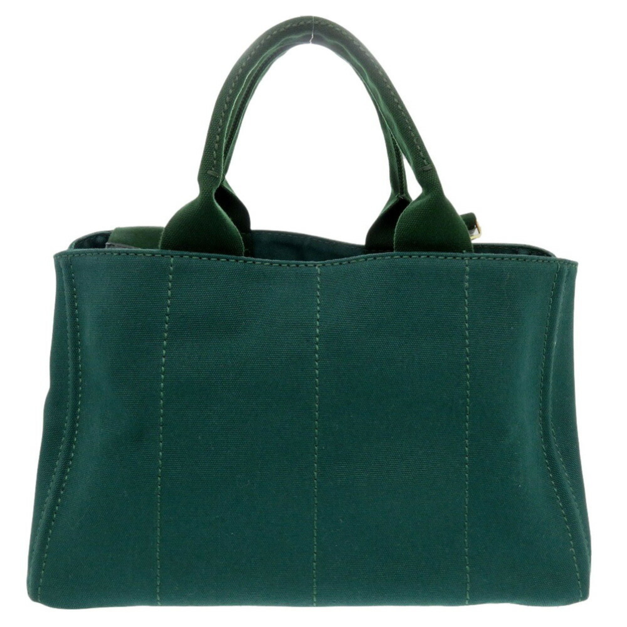 Prada CANAPA BN2642 Canvas Green Tote Bag 0171PRADA