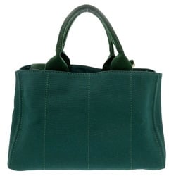 Prada CANAPA BN2642 Canvas Green Tote Bag 0171PRADA