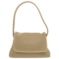 Gucci Perforated Flap Handbag Leather Beige 2205GUCCI