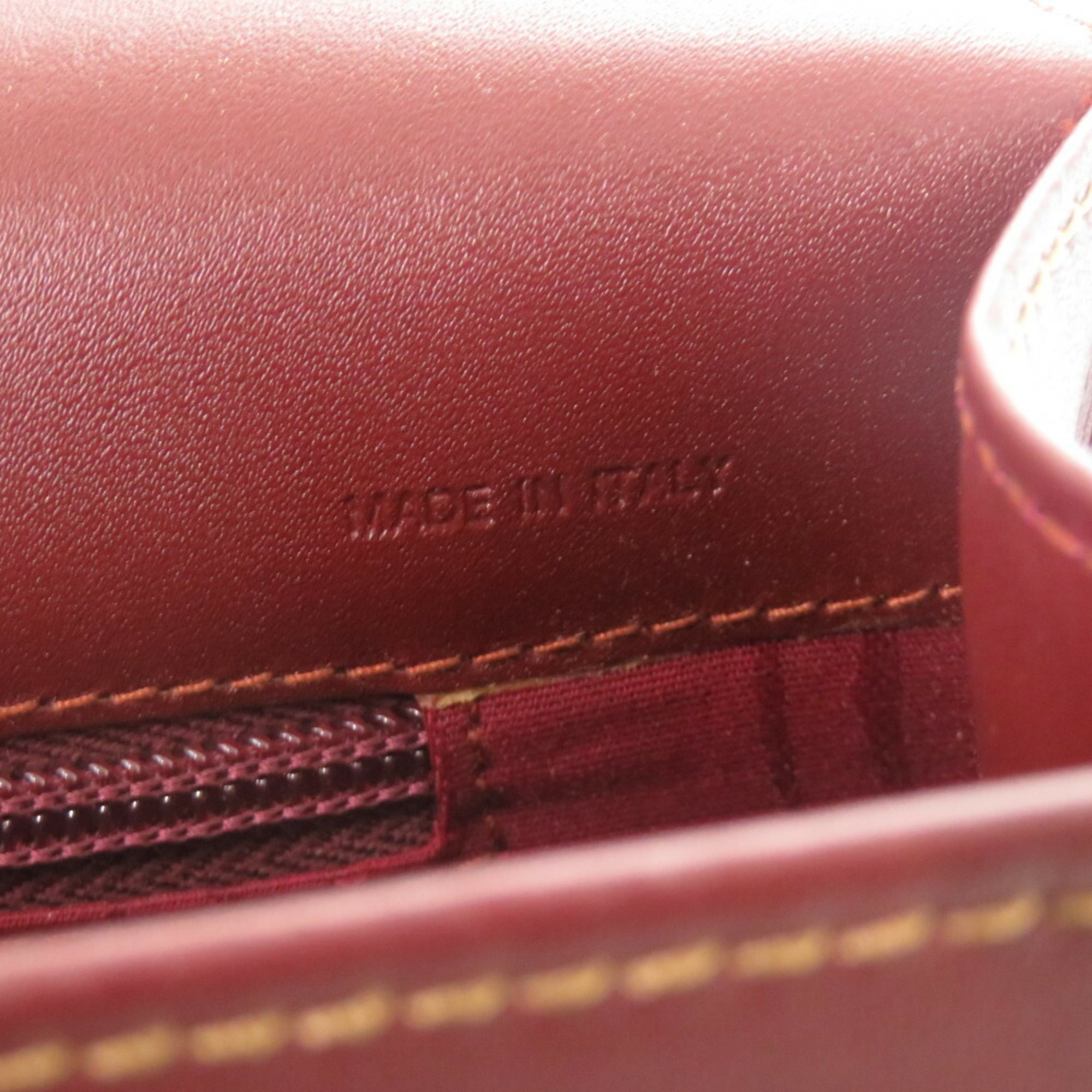 Cartier Must Line Leather Bordeaux Handbag Red 1795CARTIER