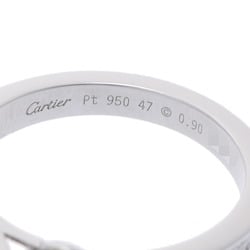 CARTIER 1895 Solitaire Ring 0.90ct #47 G-VVS1 Size 7 Women's Pt950 Platinum