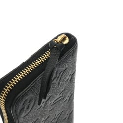 LOUIS VUITTON Louis Vuitton Monogram Empreinte Portefeuille Clemence Noir M60171 Women's Leather Long Wallet