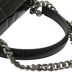 Jimmy Choo Avenue Quad AVENUE QUAD Chain Shoulder Bag Patent Leather Black 0597JIMMY CHOO