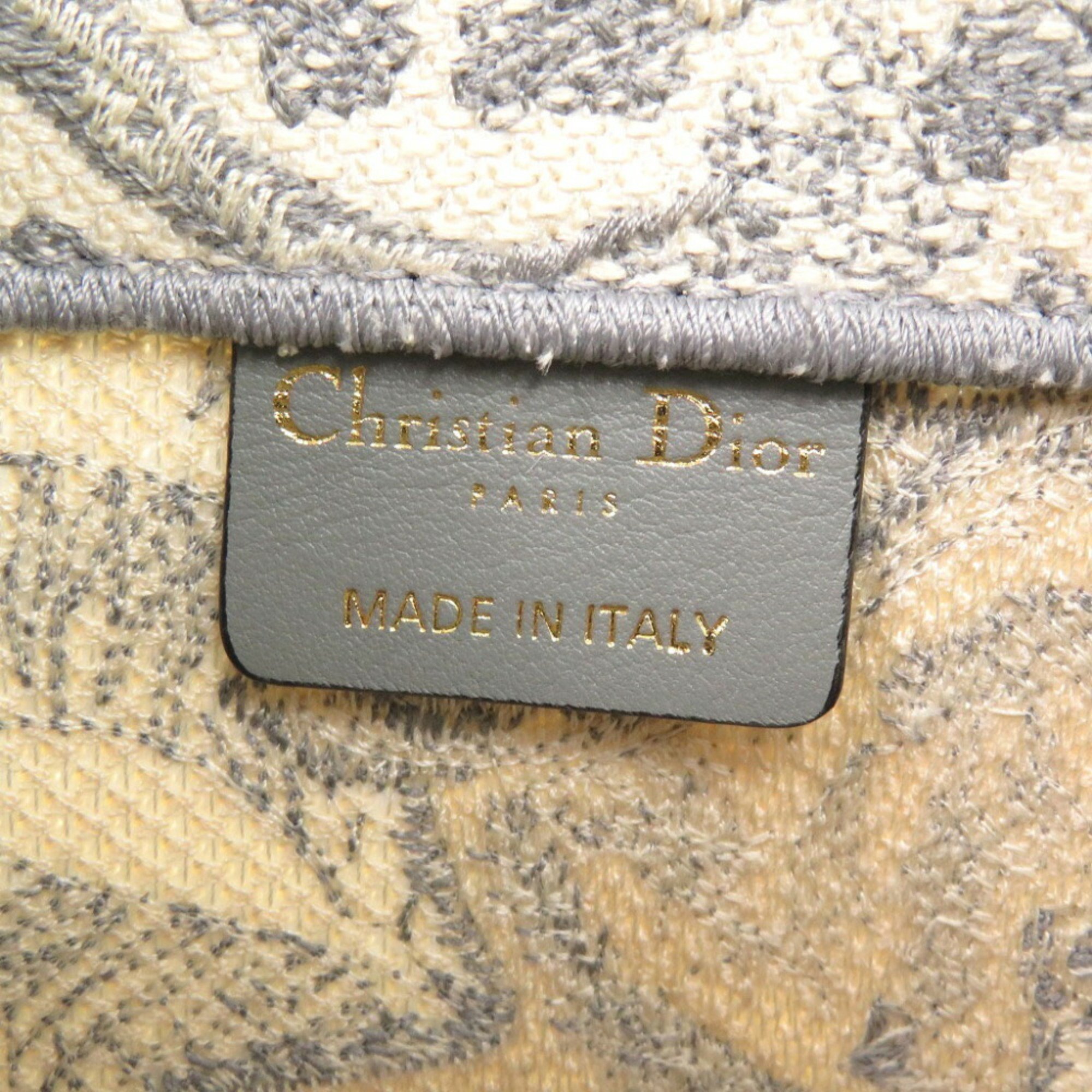 Christian Dior Book Tote Large Bag Canvas Grey 0398Christian