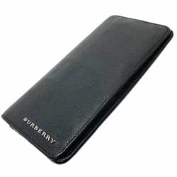 Burberry Leather Black BURBERRY Long Wallet Men's HH-13755