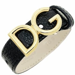 Dolce & Gabbana Bracelet Leather Black BL0045 Size S DOLCE GABBANA D&G TT-13824