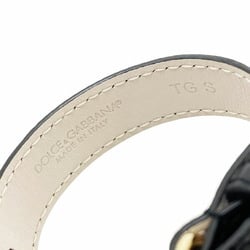 Dolce & Gabbana Bracelet Leather Black BL0045 Size S DOLCE GABBANA D&G TT-13824