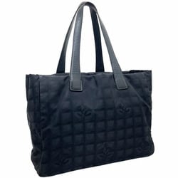 Chanel Tote Bag New Travel Line MM Nylon Jacquard Leather Black A15991 CHANEL CC Coco Mark Shoulder HH-13960