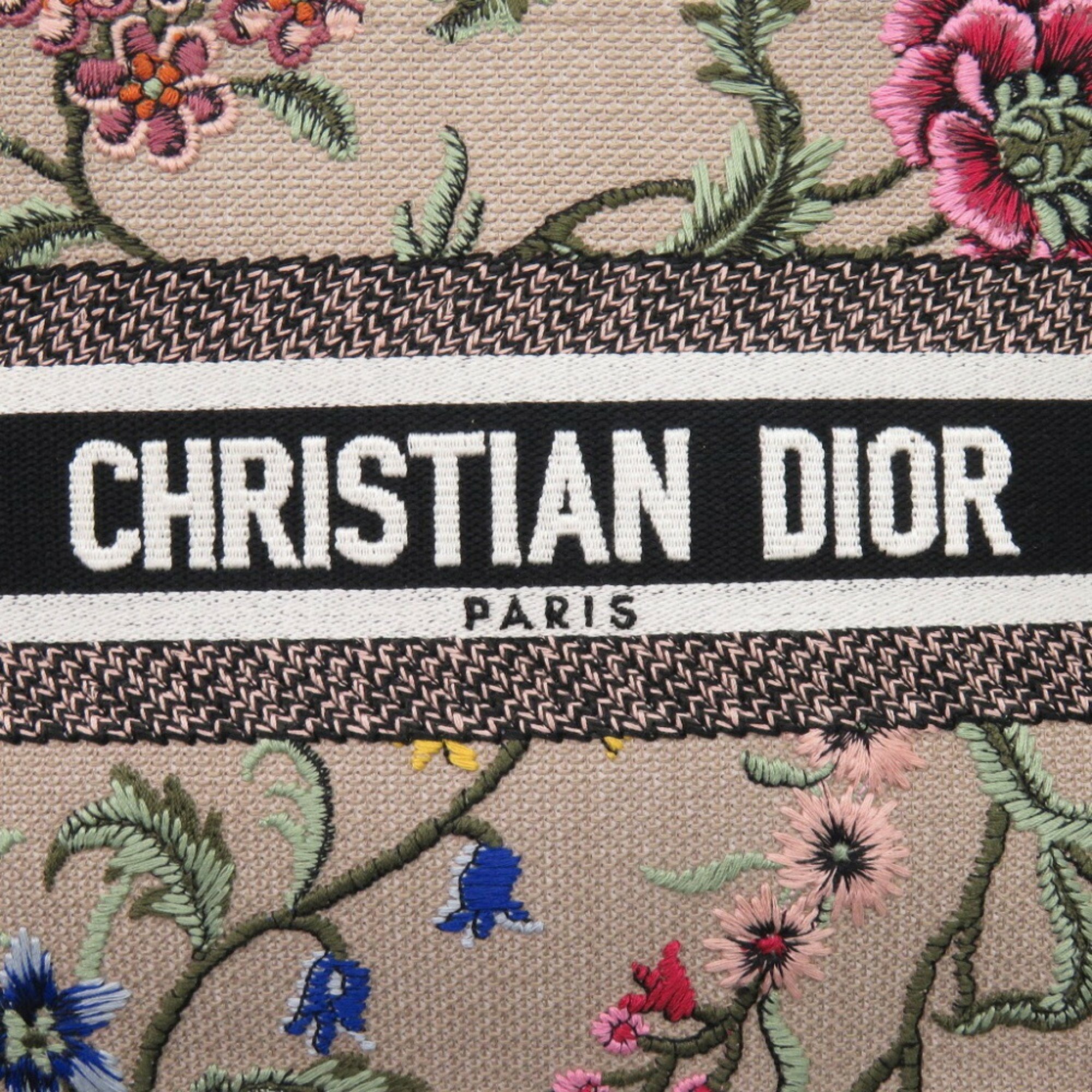 Christian Dior Book Tote Small Bag Canvas Beige 2406Christian