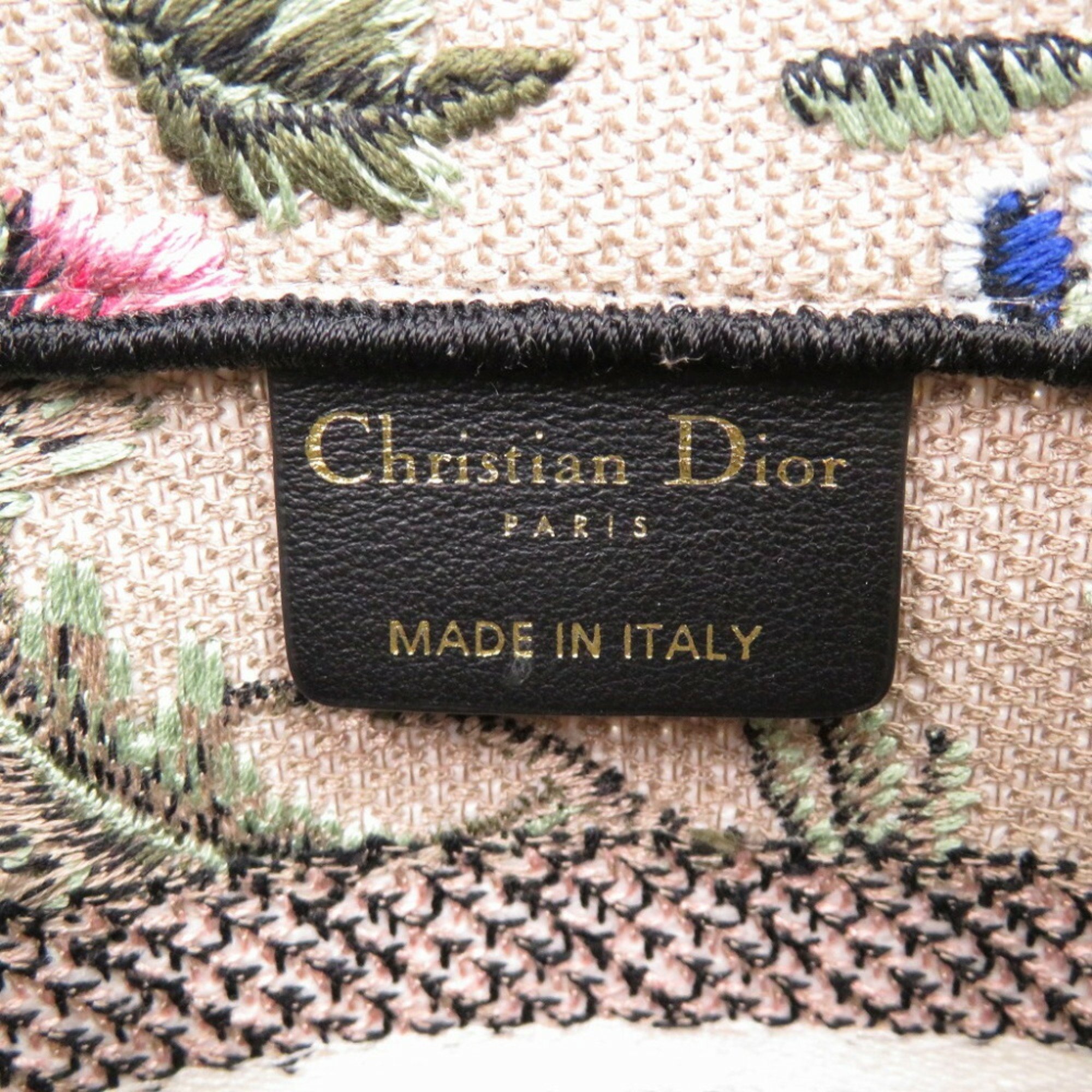 Christian Dior Book Tote Small Bag Canvas Beige 2406Christian