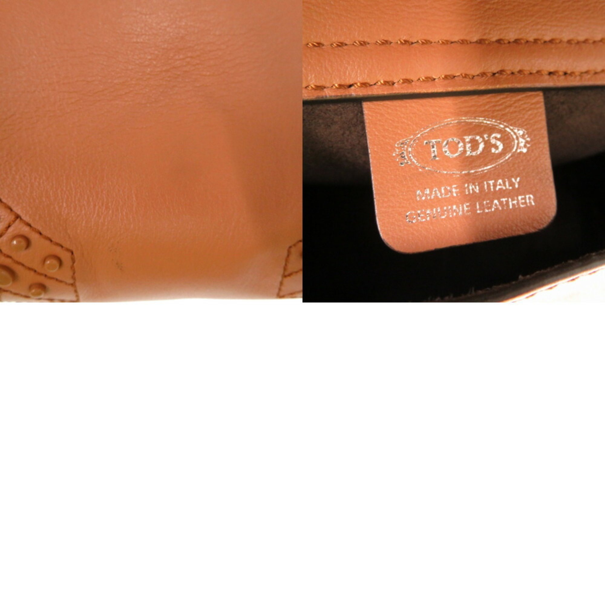 Tod's Micro Wave Bag Handbag Shoulder Leather Brown 0595TOD'S