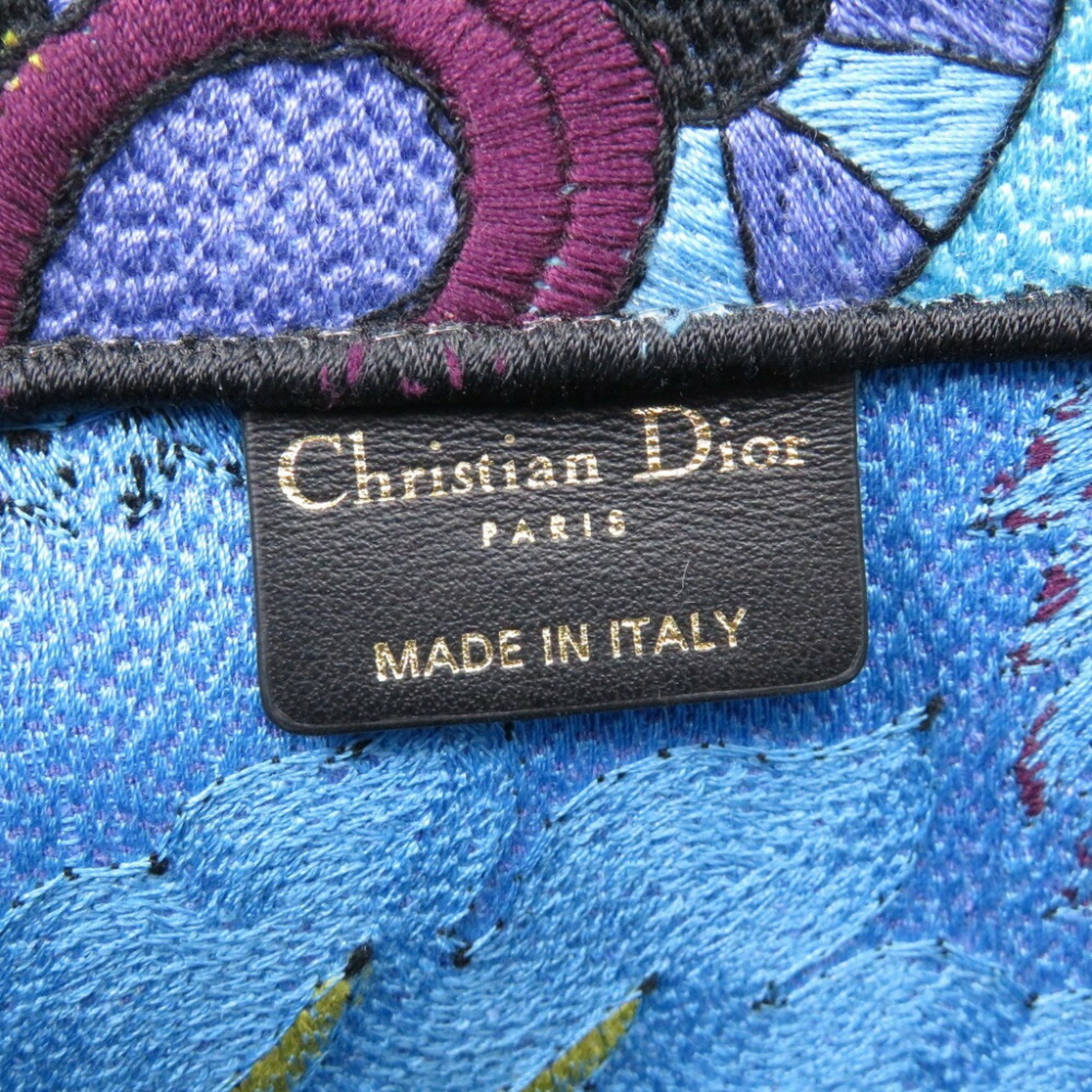 Christian Dior Book Tote Large Bag Canvas Blue 0385Christian