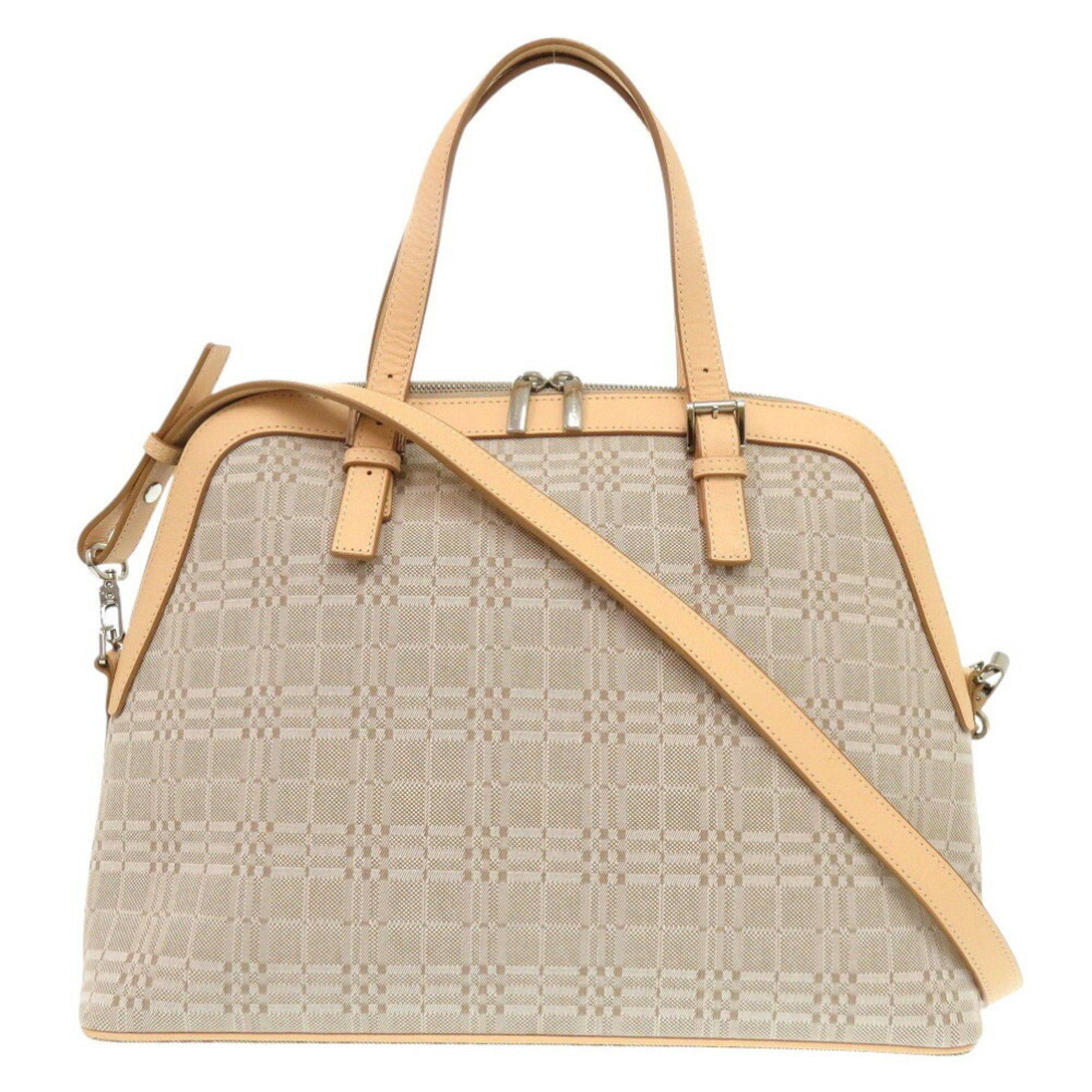 Burberry Handbag Canvas Beige 1791BURBERRY