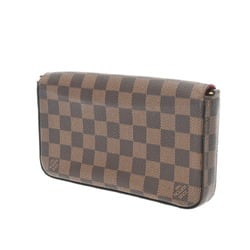 LOUIS VUITTON Damier Pochette Felicie Chain Wallet N63032 Women's Canvas Shoulder Bag