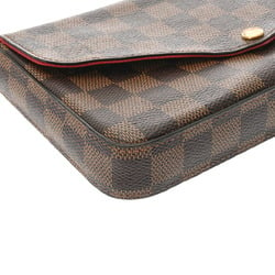 LOUIS VUITTON Damier Pochette Felicie Chain Wallet N63032 Women's Canvas Shoulder Bag