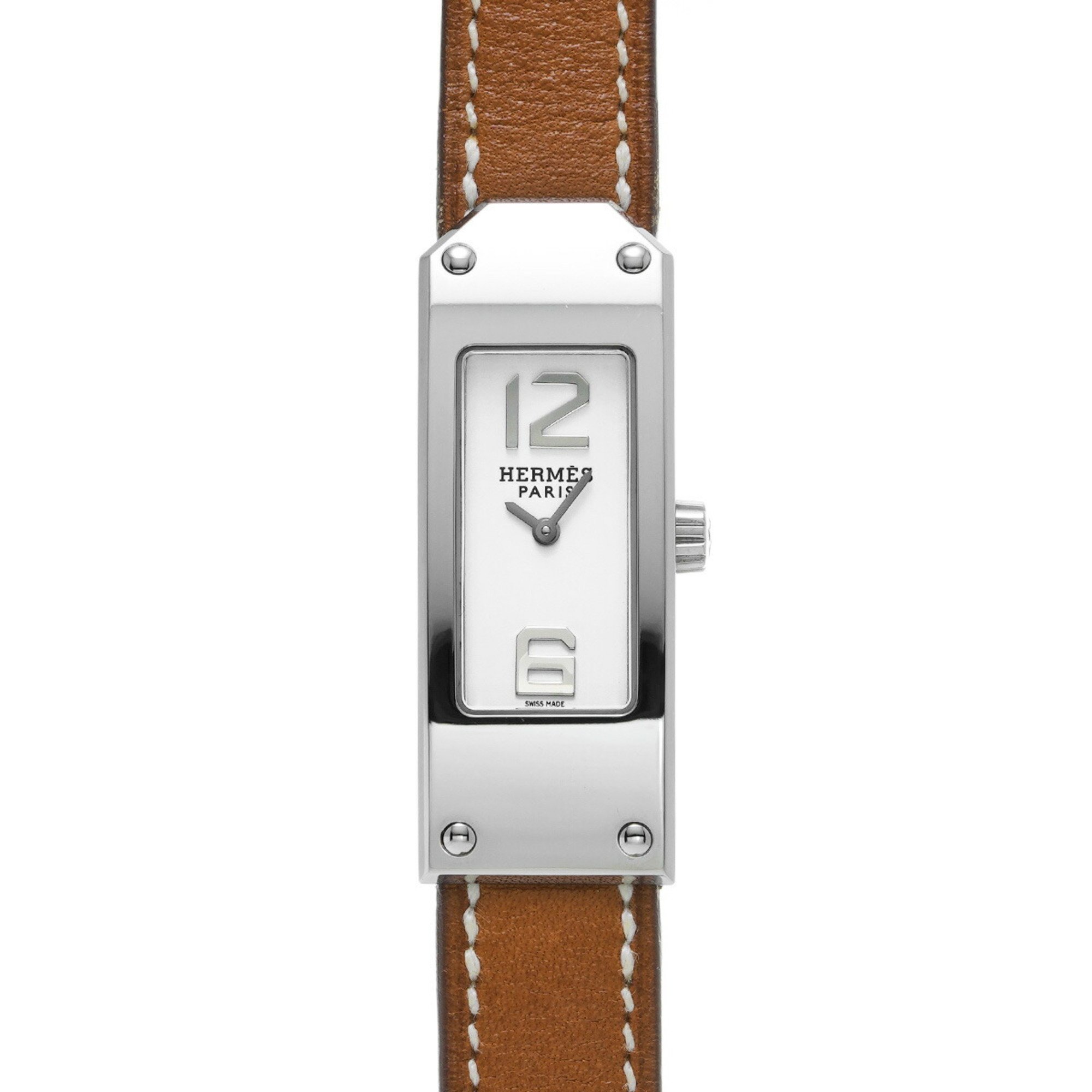 Hermes KT1.210 White Ladies Quartz Watch