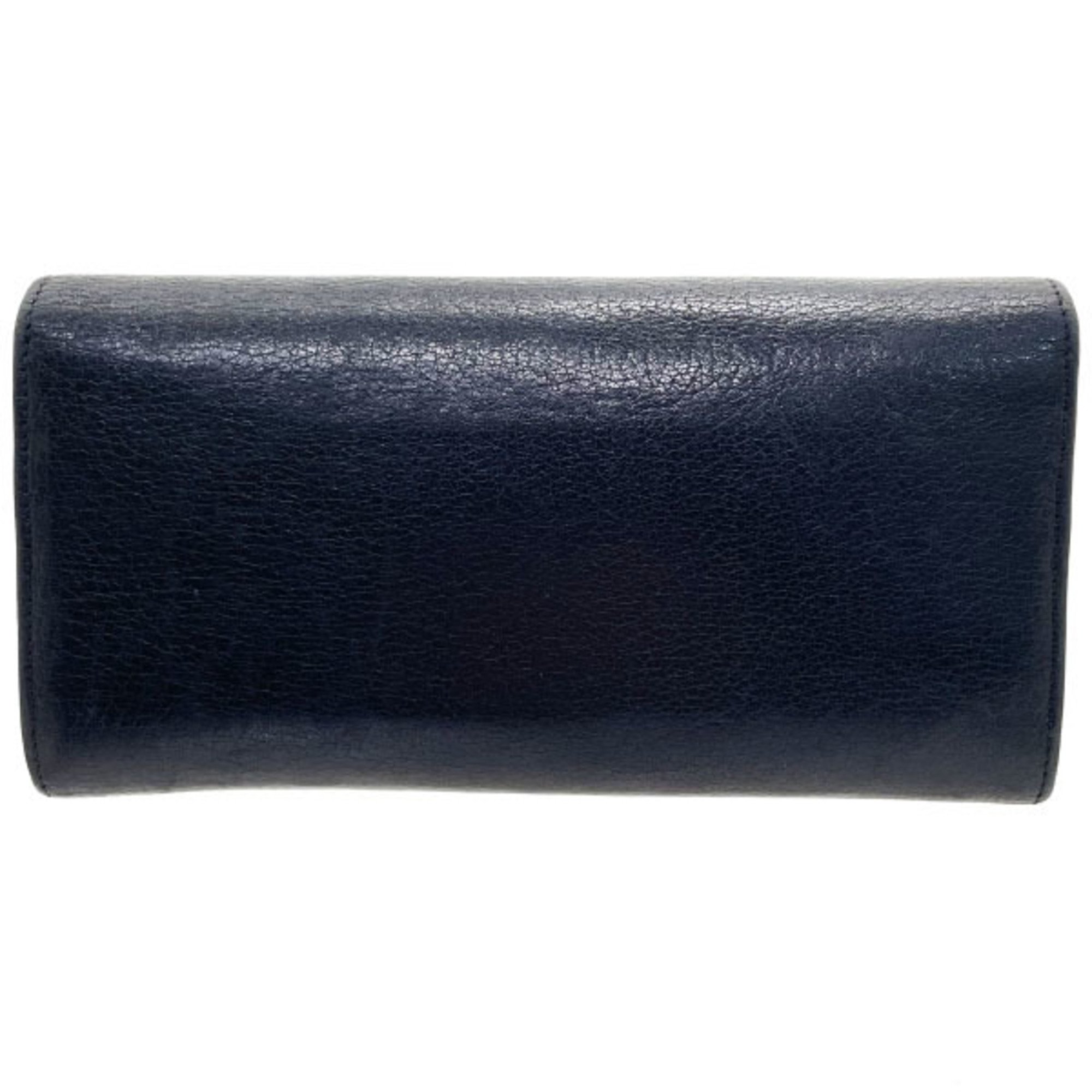 Cartier Long Wallet Marcello de Calf Leather Black L3001295 2C Stitch NN-13964