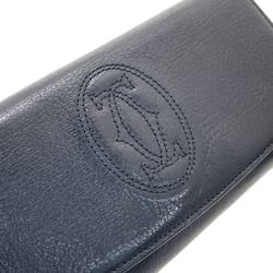 Cartier Long Wallet Marcello de Calf Leather Black L3001295 2C Stitch NN-13964