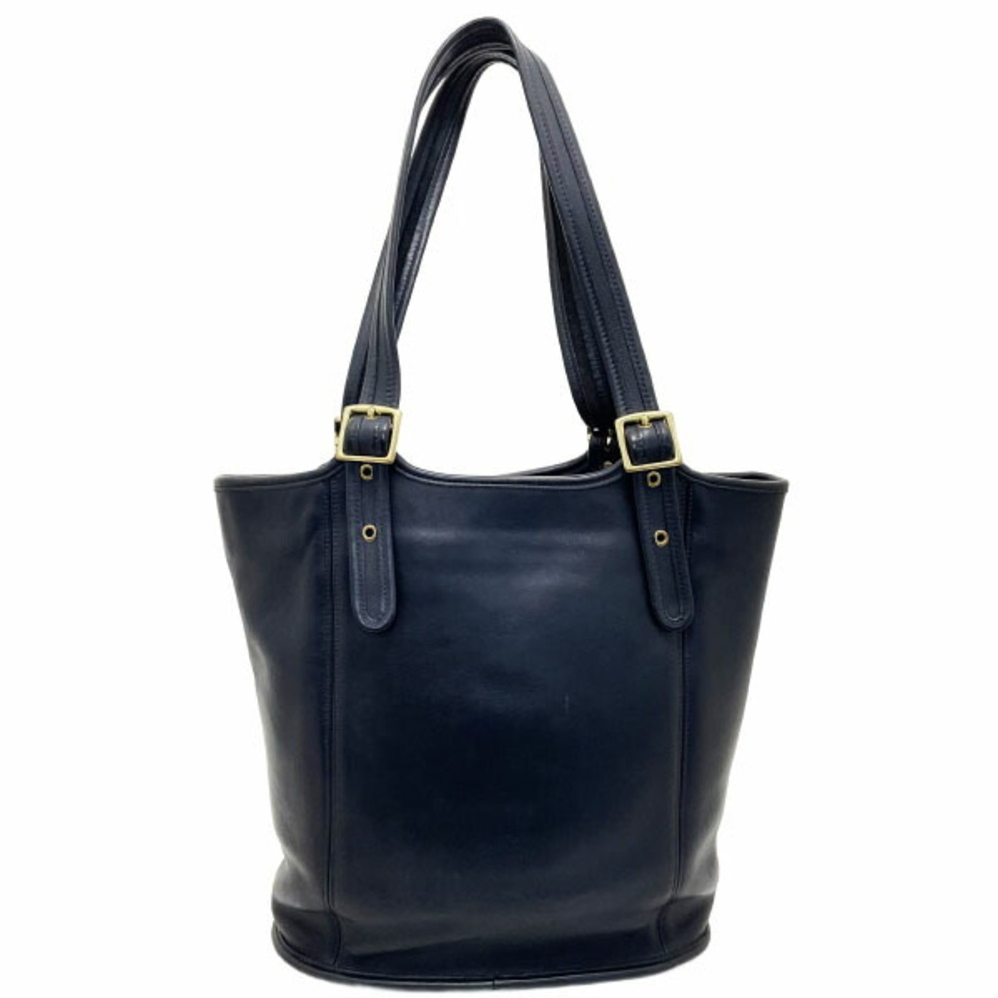 Coach Tote Bag Old Leather Dark Navy 9090 COACH Shoulder KW-4768