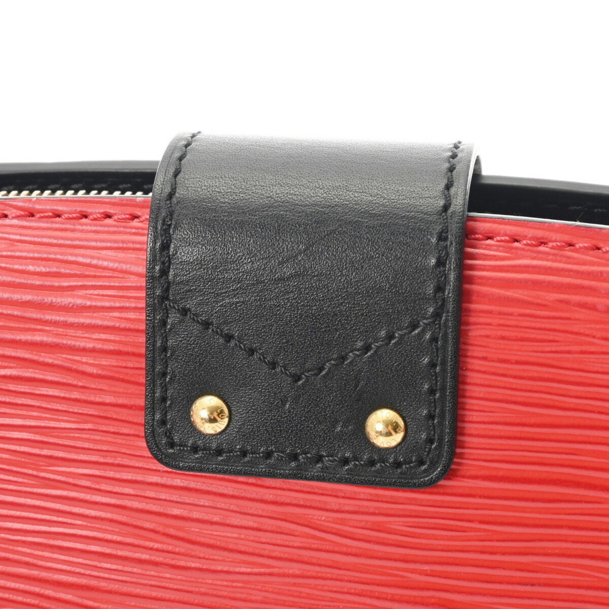 LOUIS VUITTON Louis Vuitton Epi Trunk Clutch Rouge/Noir M51697 Women's Leather Shoulder Bag