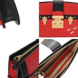 LOUIS VUITTON Louis Vuitton Epi Trunk Clutch Rouge/Noir M51697 Women's Leather Shoulder Bag