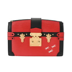 LOUIS VUITTON Louis Vuitton Epi Trunk Clutch Rouge/Noir M51697 Women's Leather Shoulder Bag