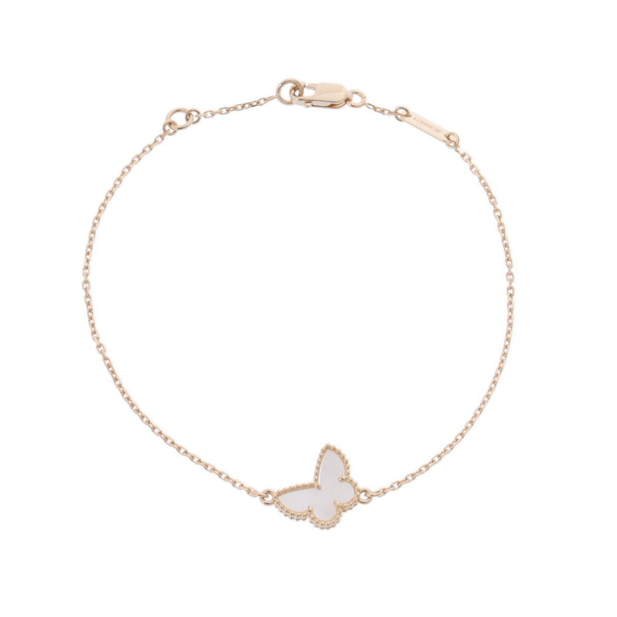 VAN CLEEF & ARPELS Sweet Alhambra Papillon Mother of Pearl Women's K18 Yellow Gold Bracelet