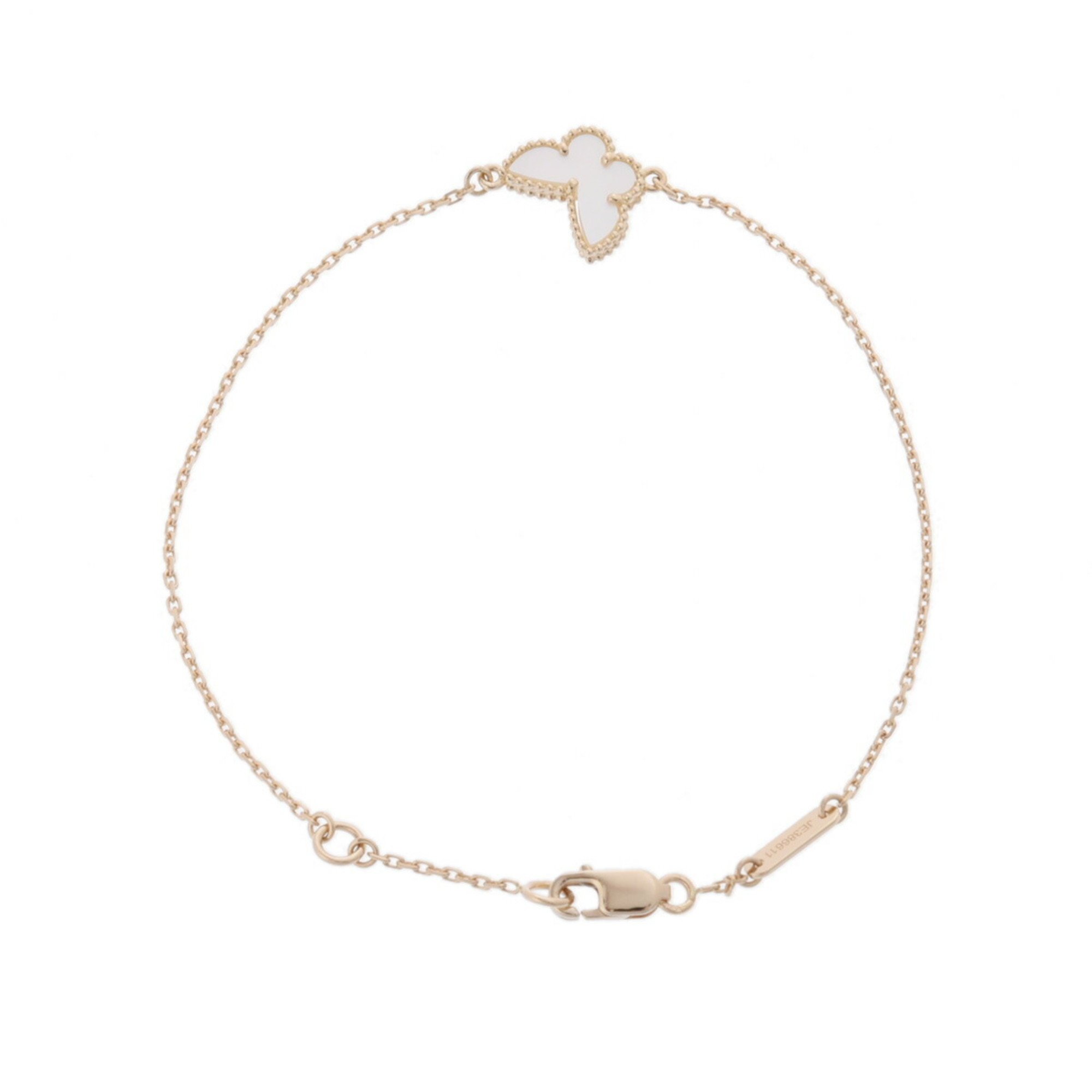 VAN CLEEF & ARPELS Sweet Alhambra Papillon Mother of Pearl Women's K18 Yellow Gold Bracelet