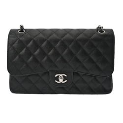 CHANEL Chanel Matelasse Chain Shoulder Double Flap 30cm Black A58600 Women's Caviar Skin Bag