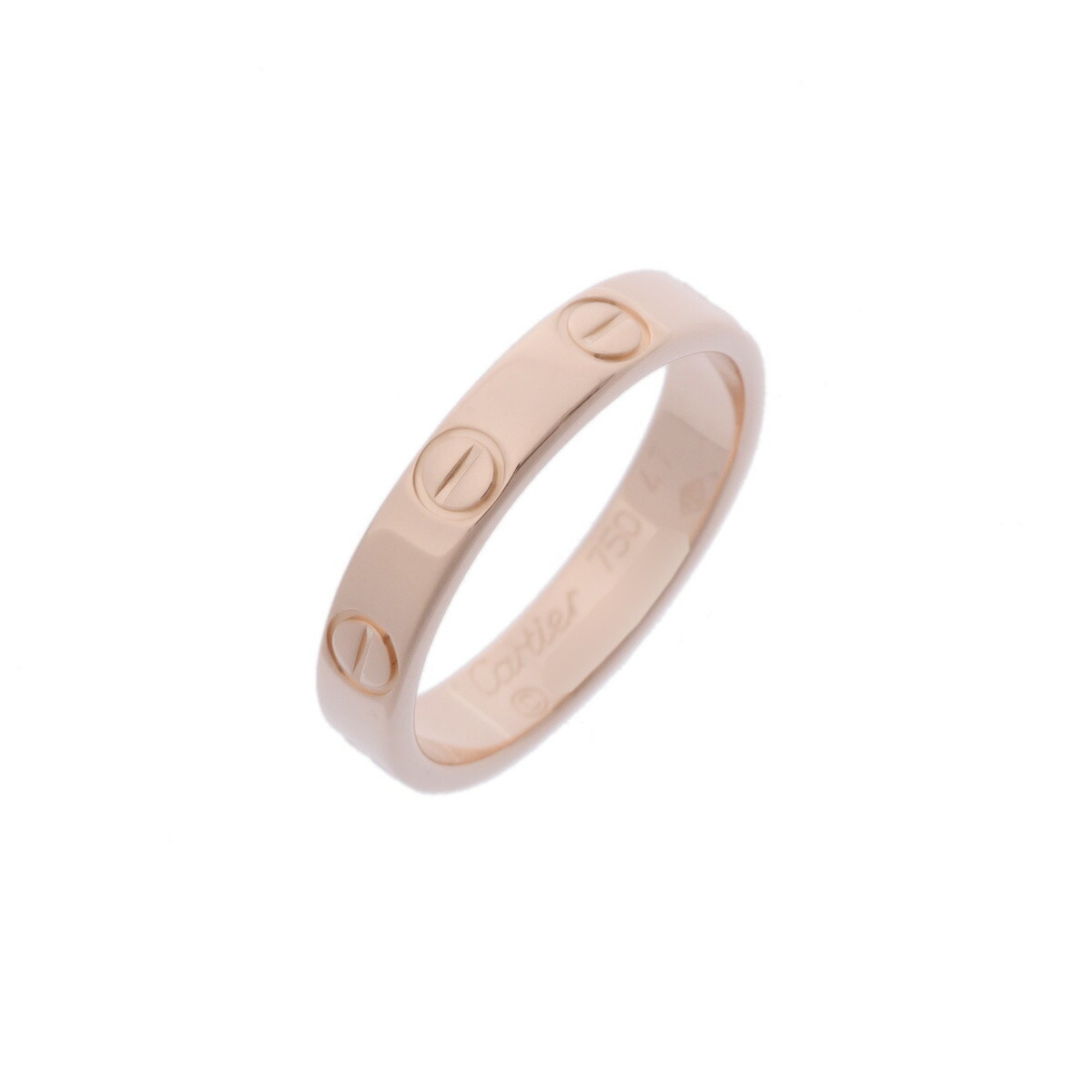 CARTIER Love Ring #47 Size 7 Women's K18 Pink Gold