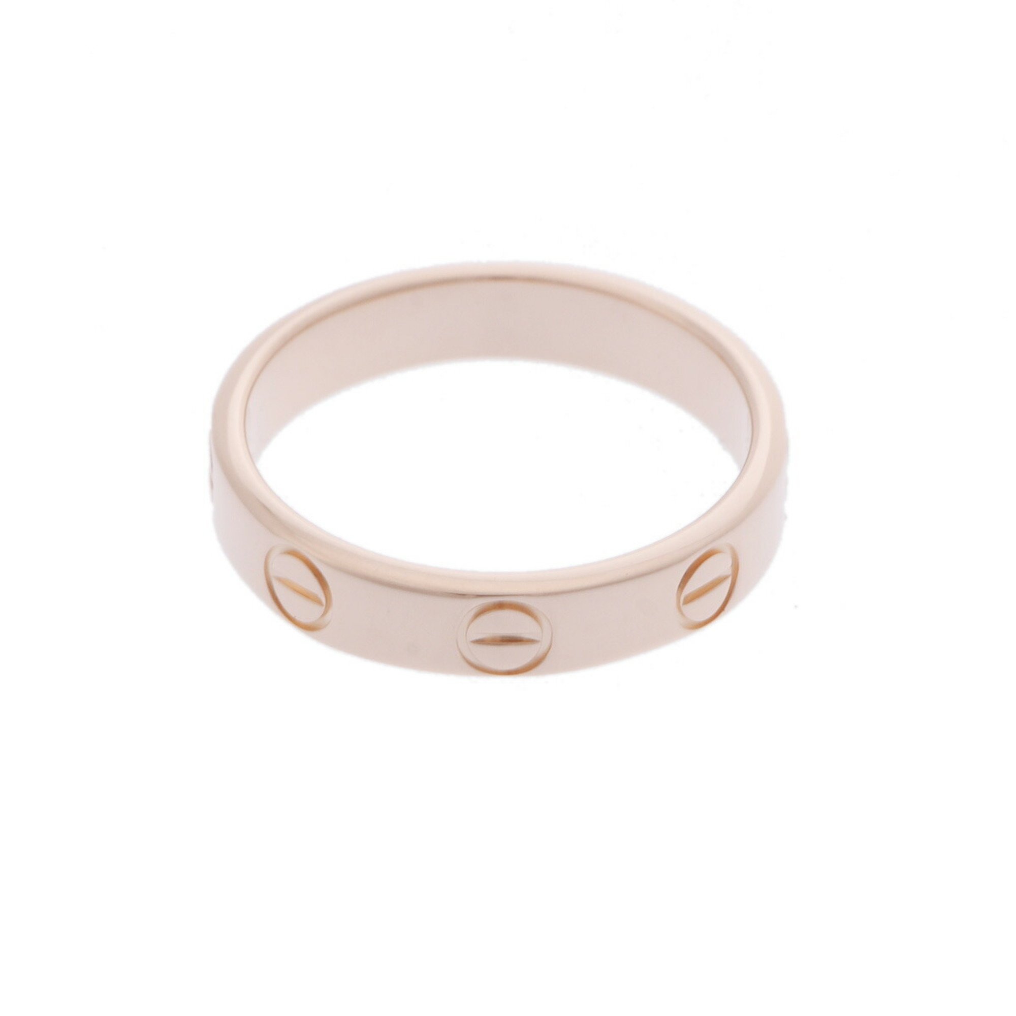 CARTIER Love Ring #47 Size 7 Women's K18 Pink Gold