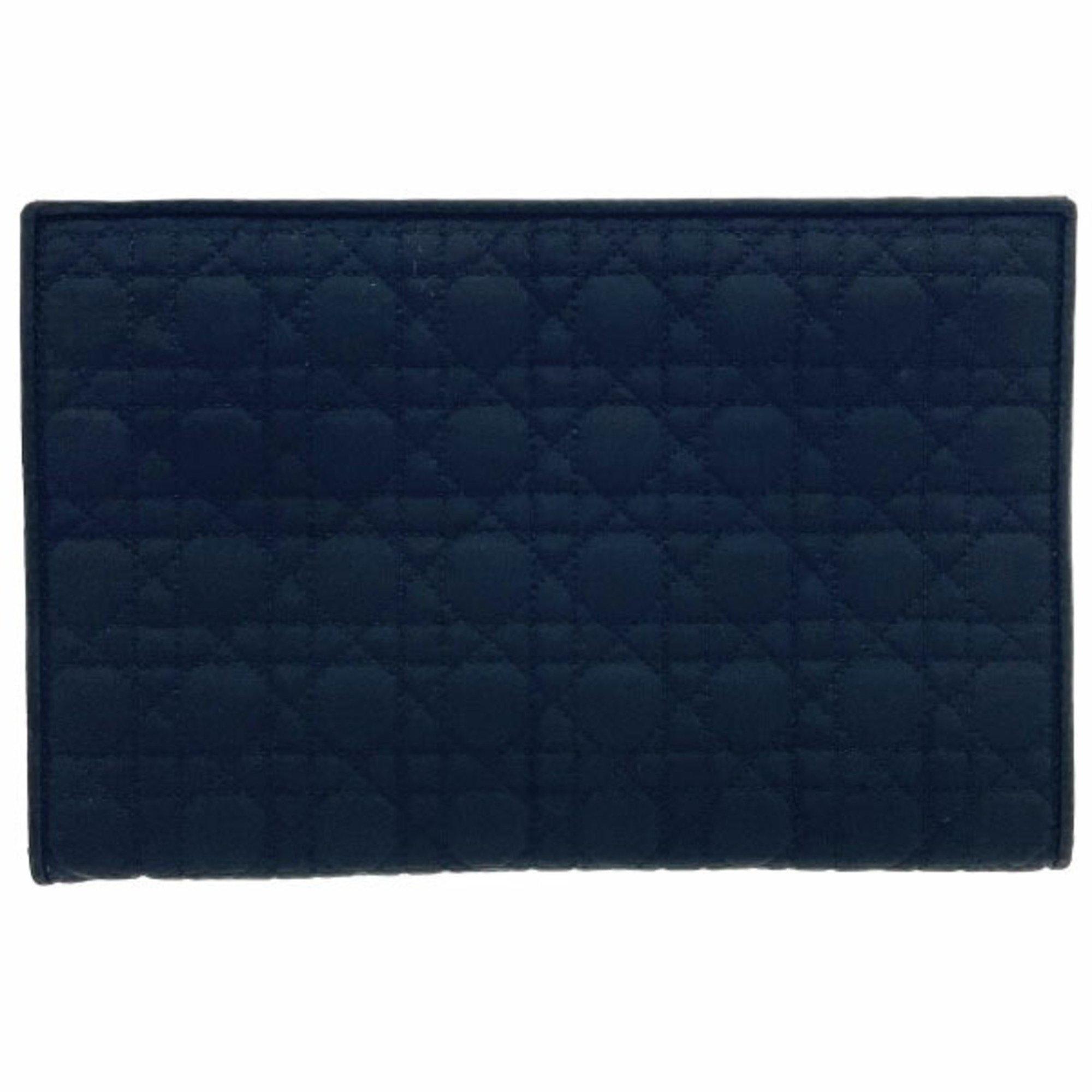 Christian Dior Pouch Cannage Nylon Black Stitch Tick C.Dior HH-13876