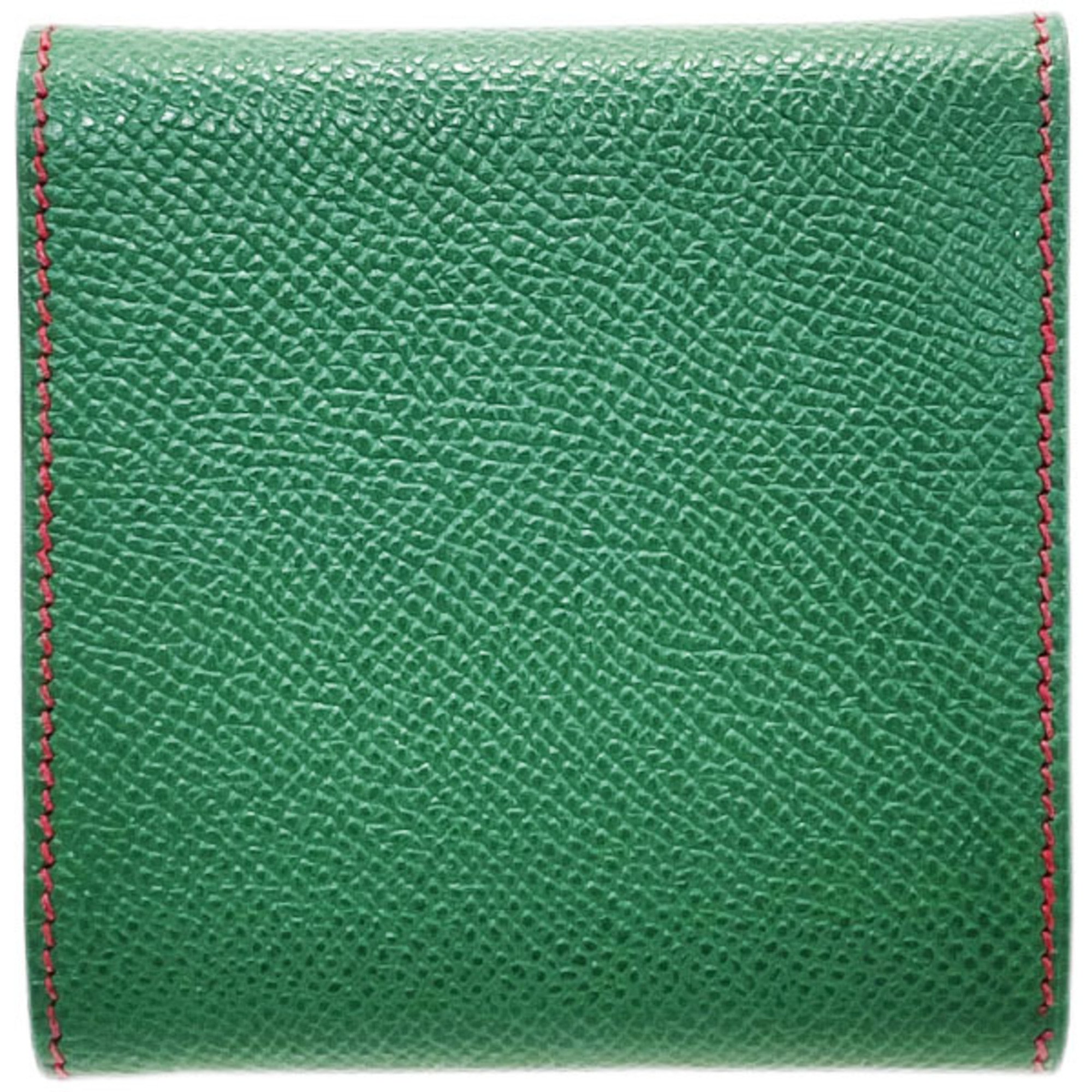 Hermes Sticky Note Case Arajif Post-it Leather Green HERMES Memo Cover HH-13982