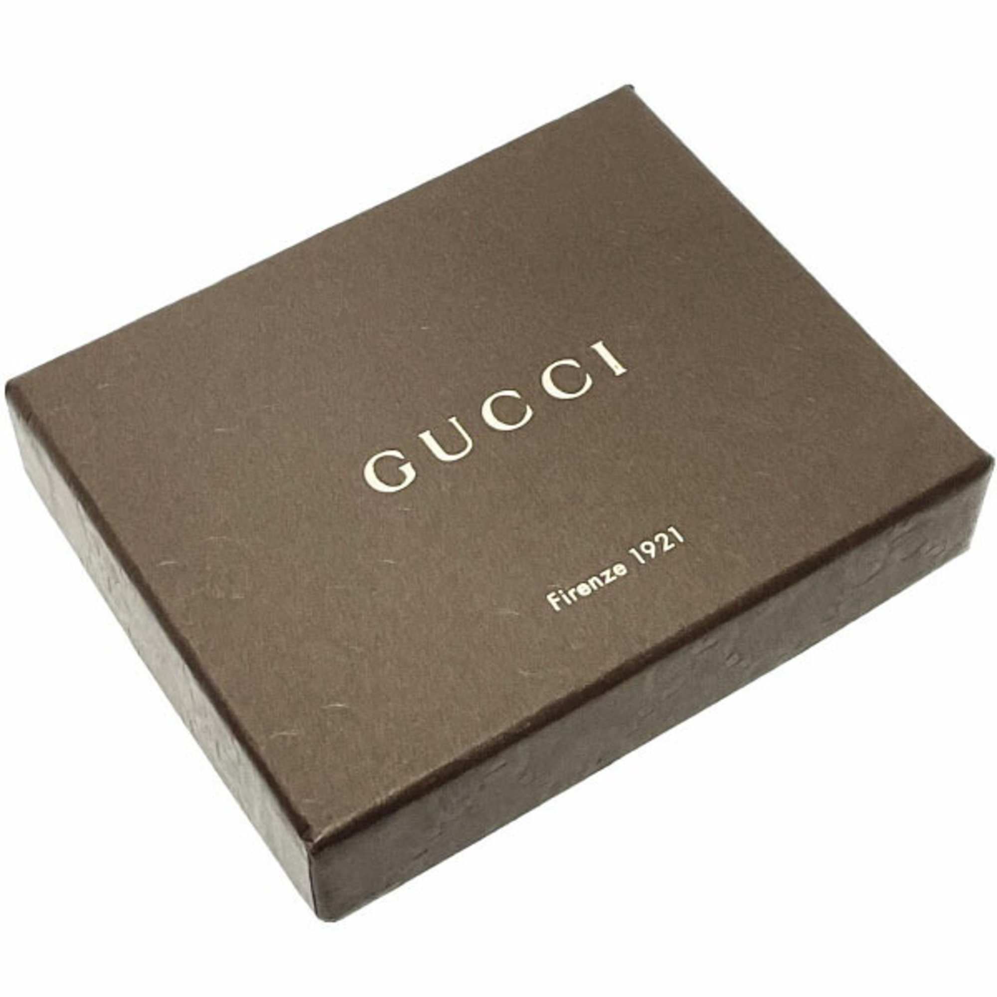 Gucci Money Clip Embossed Leather Metal Dark Brown Silver GUCCI Bill Men's NN-13849