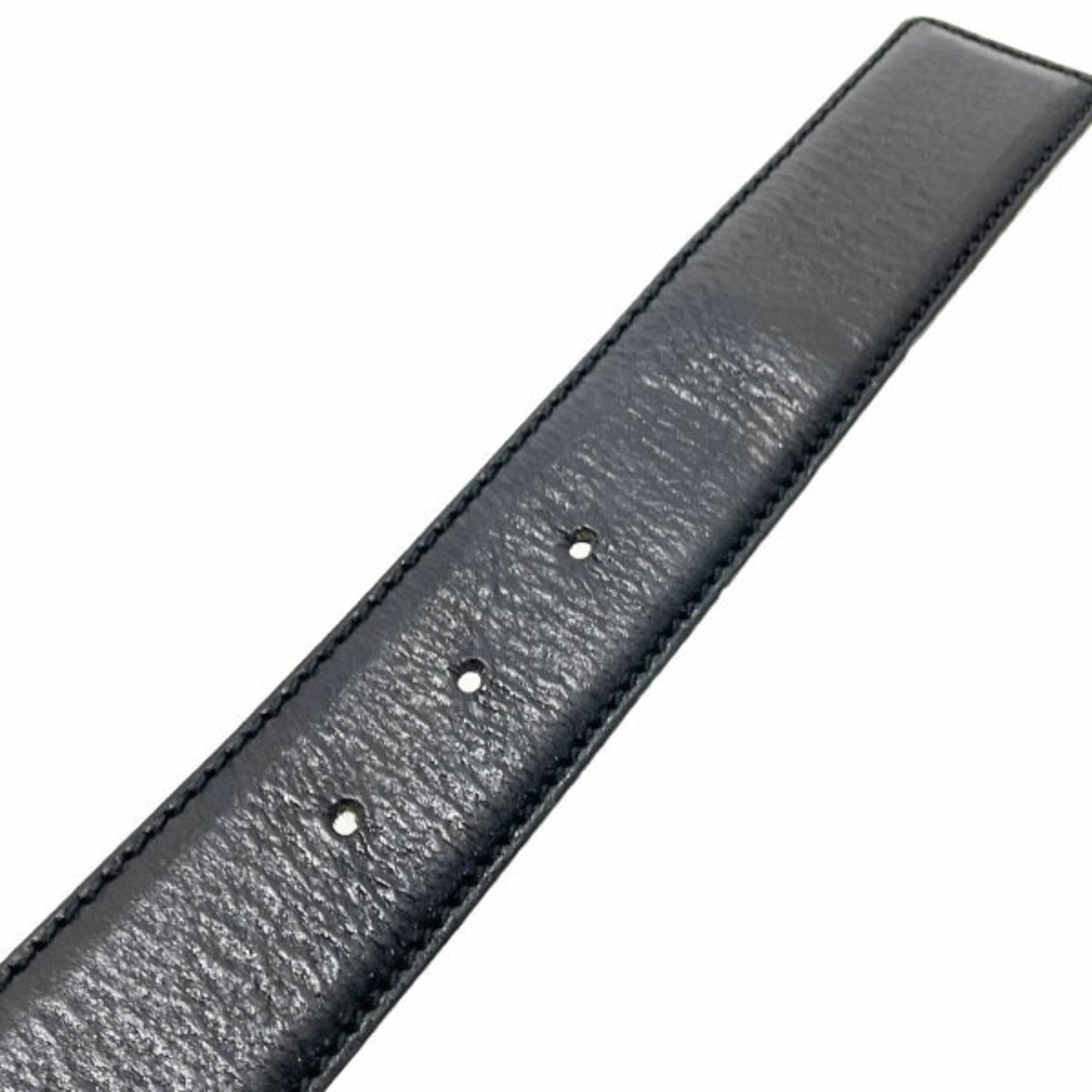 Gucci Belt Interlocking G Men's Leather Black Size 80cm 132211 GUCCI GG Mark ASK-13872