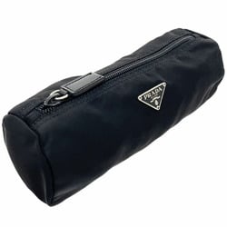 Prada Pouch Triangle Nylon Black PRADA Plate Barrel Tick Pen Case NERO TT-13983