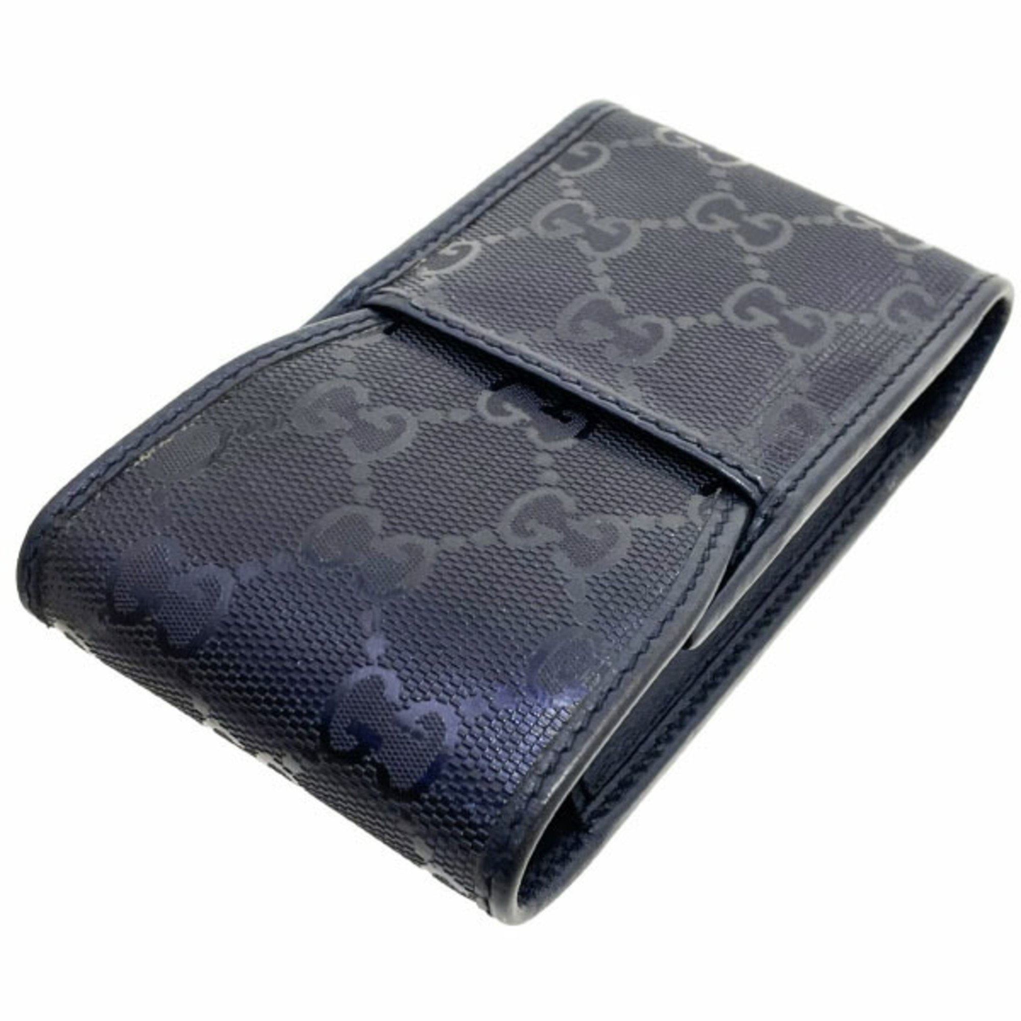 Gucci Cigarette Case GG Imprime PVC Leather Navy 181716 GUCCI iQOS THN-9796