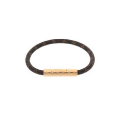 LOUIS VUITTON LV Confidential Brown M8274F Women's Leather Bracelet