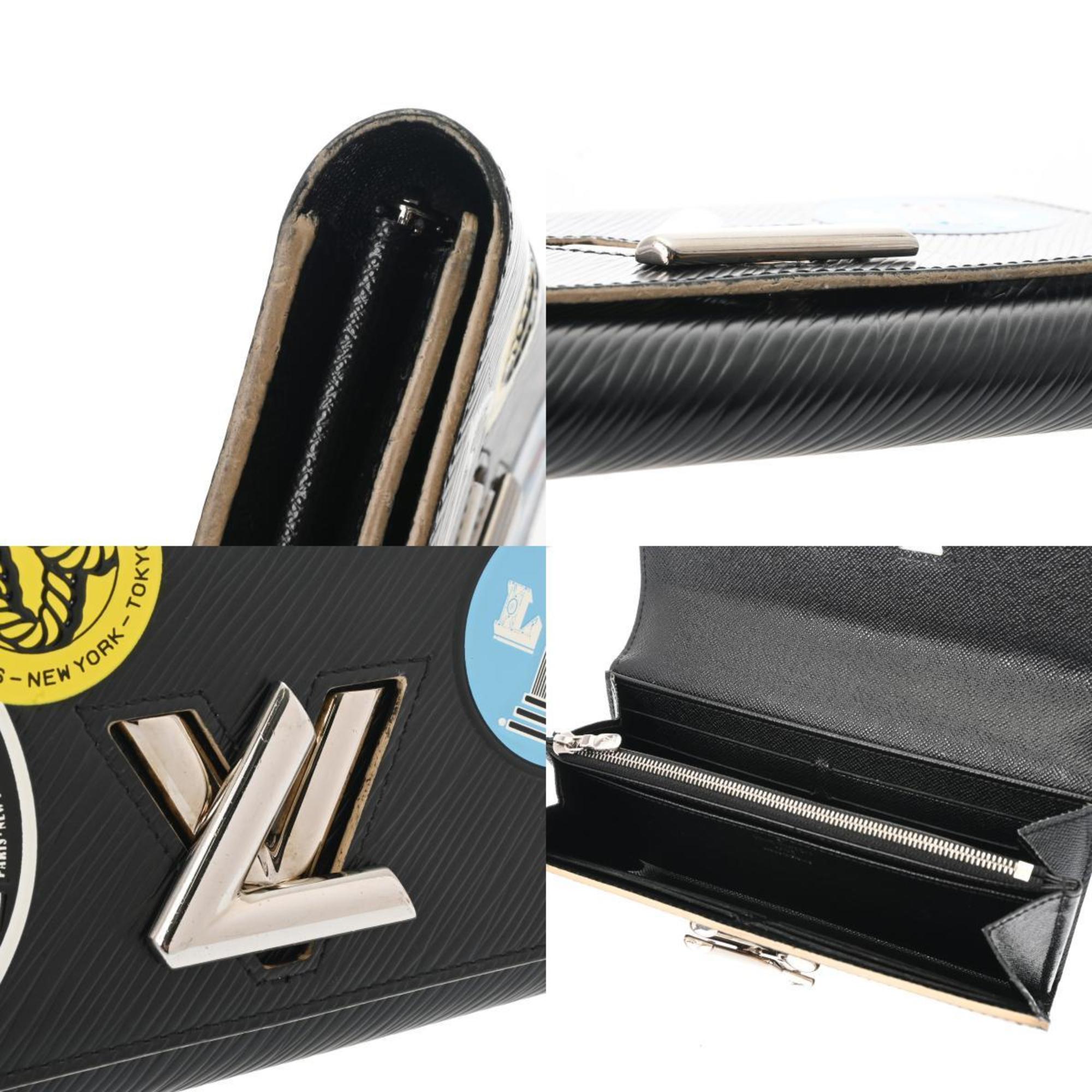 LOUIS VUITTON Epi Portefeuille Twist World Tour Noir M62008 Women's Leather Long Wallet