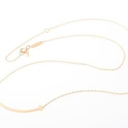 Tiffany T Smile Necklace Small K18PG 45.5cm E-156585