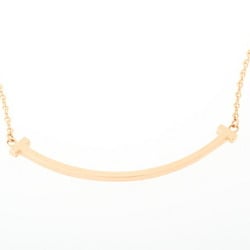 Tiffany T Smile Necklace Small K18PG 45.5cm E-156585