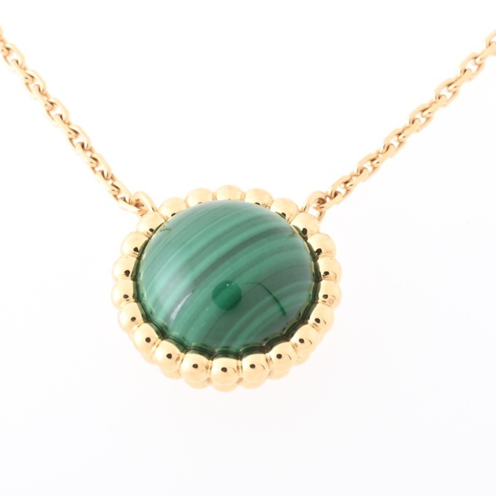 Van Cleef & Arpels Perlée Couleurs Pendant Necklace VCARP4DM00 Malachite Au750 K18YG 42cm L-156637