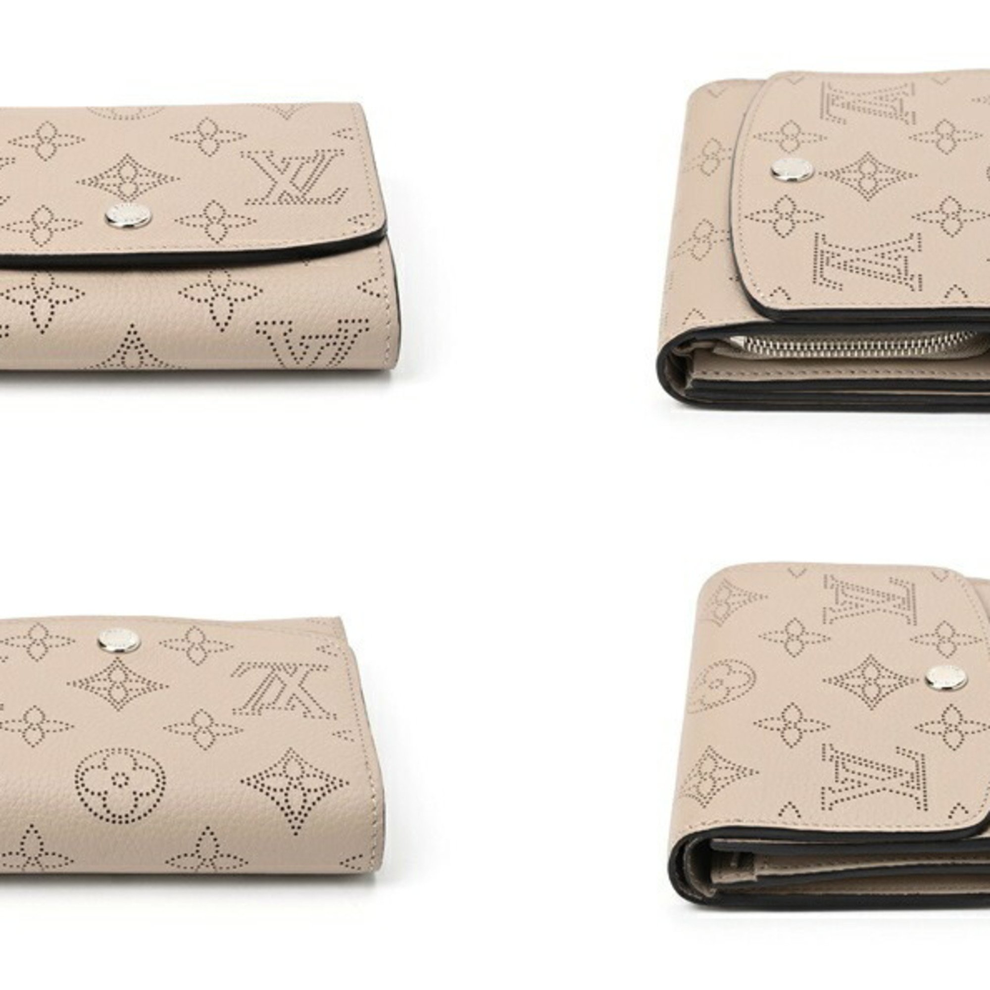 Louis Vuitton LOUIS VUITTON Portefeuille Iris Compact M62542 Monogram Mahina Leather Galle S-156744