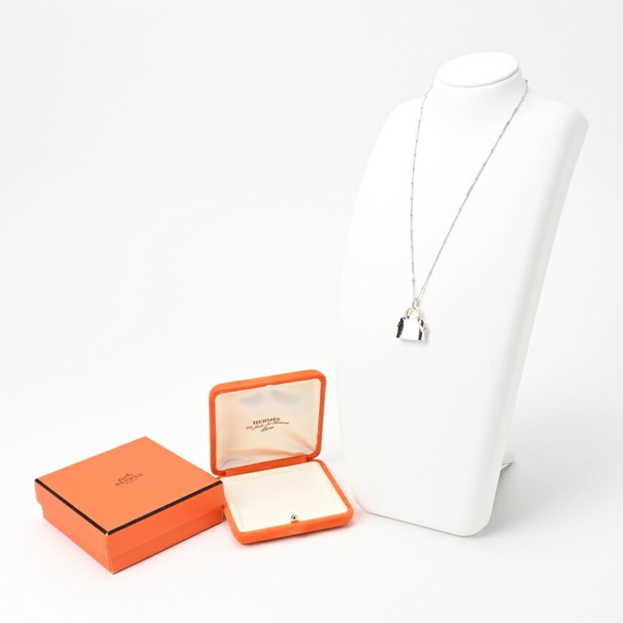 Hermes HERMES Pill Case Necklace Bolide Amulet Sv.925 50cm A-156723