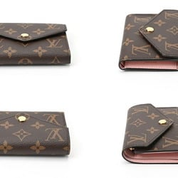 Louis Vuitton LOUIS VUITTON Portefeuille Victorine M62360 Monogram Rose Ballerine S-156876